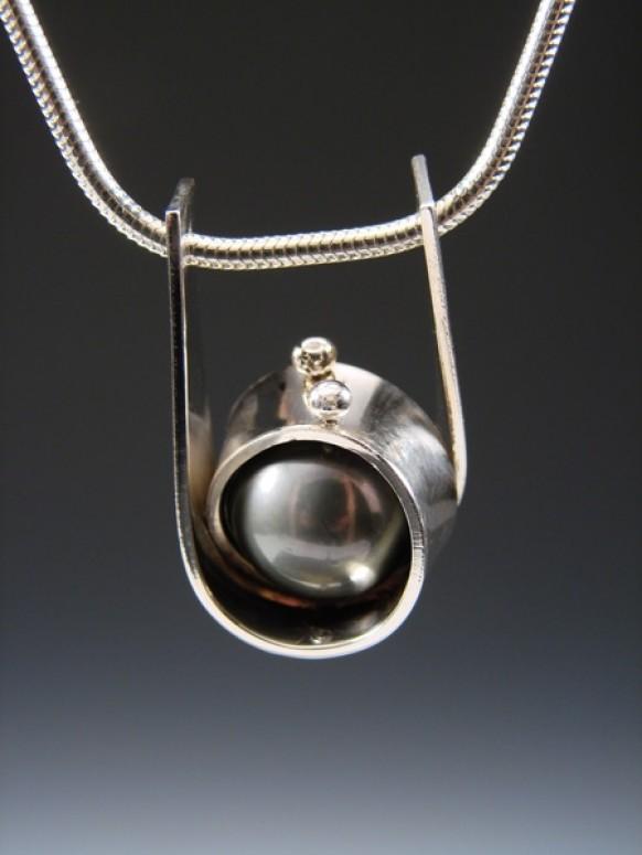 pearl modern silver jewellery necklace jewelry tahitian weddbook entrapment