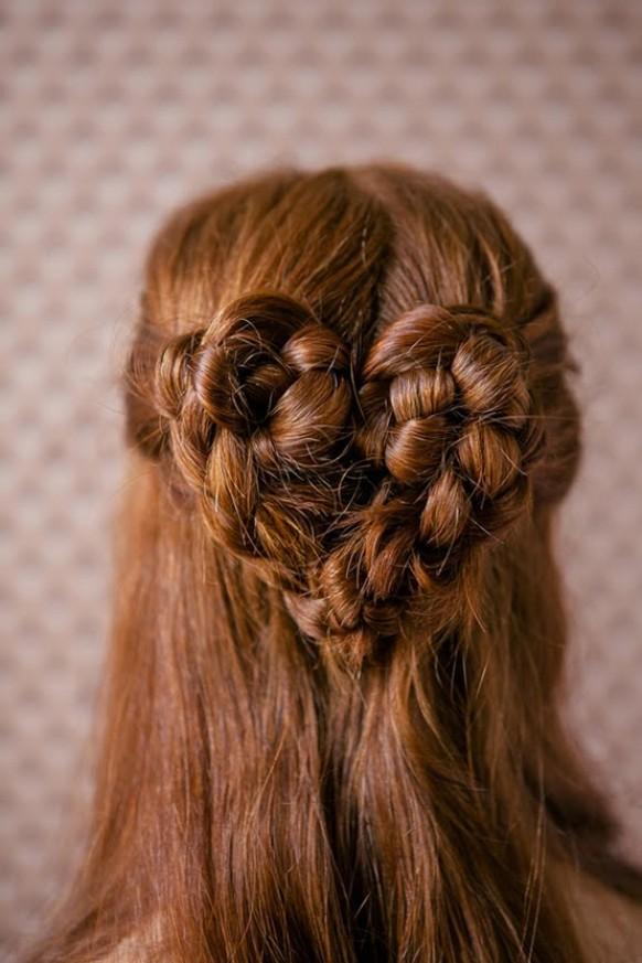 Valentine S Day Wedding Hairstyle Wedding Heart Braid