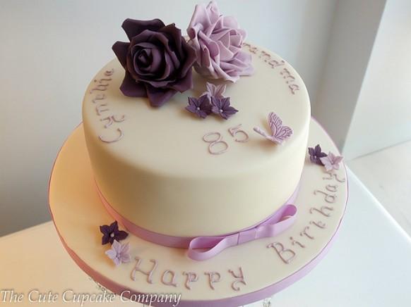Wedding Cakes - Lilac And Mauve Birthday Cake #1987951 - Weddbook