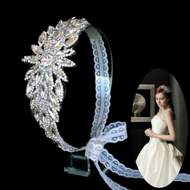 white lace headpiece