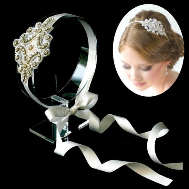 Beautiful Wedding Bridal Cubic Beads Headband Rhinestone Bridesmaids ...