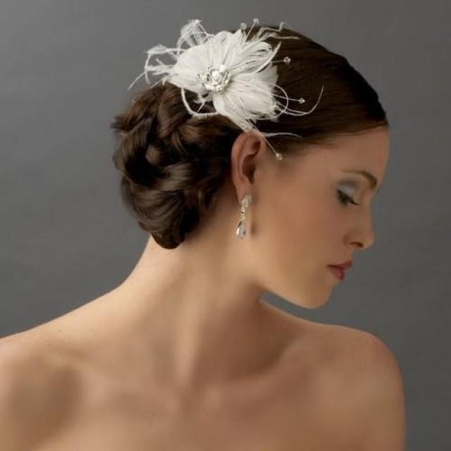 fascinator braut ivory