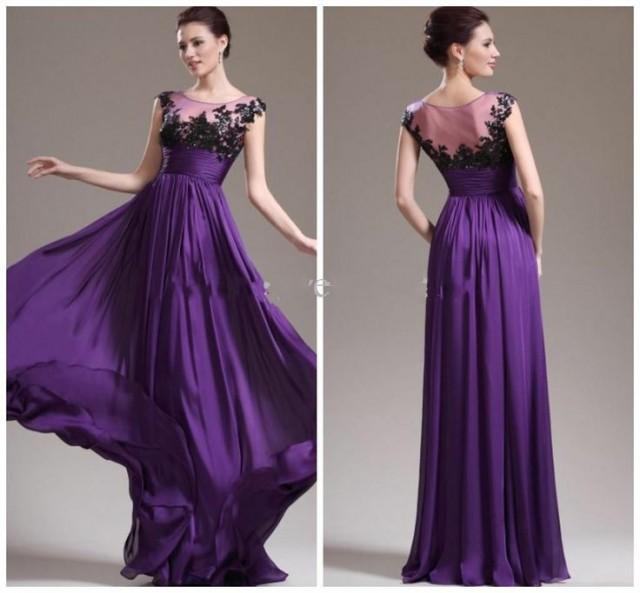 purple party gown