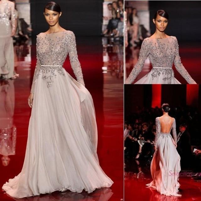 elie saab long sleeve dress 