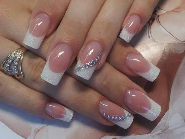 Delicate French Tip Wedding Nails - wide 6