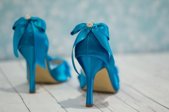 turquoise bridal shoes
