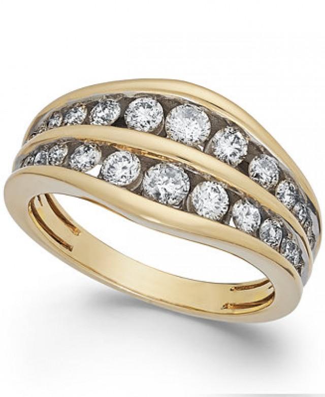 Diamond TwoRow Ring In 14k Gold (1 Ct. T.w.) 2625080 Weddbook