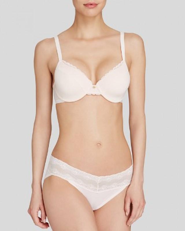 Natori Hidden Glamour Underwire Contour Bra & Bliss Perfection Thong