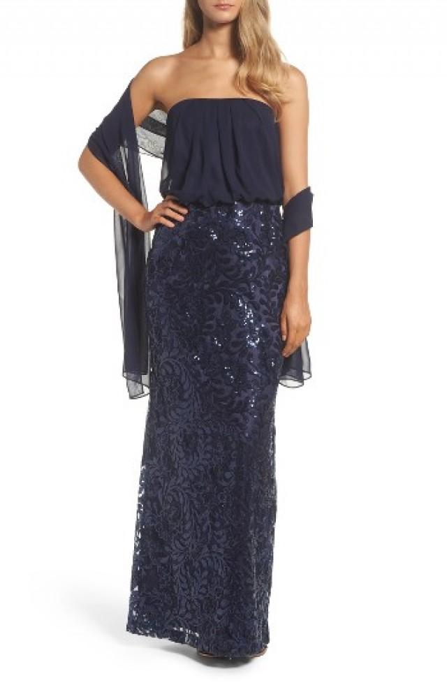 vince camuto blouson gown
