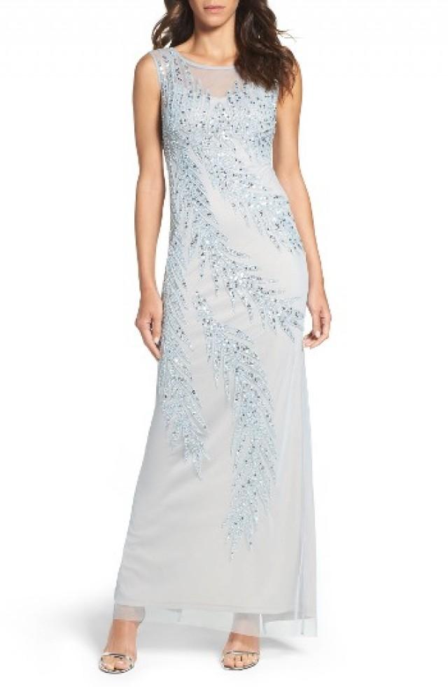 Adrianna papell embellished column gown clearance