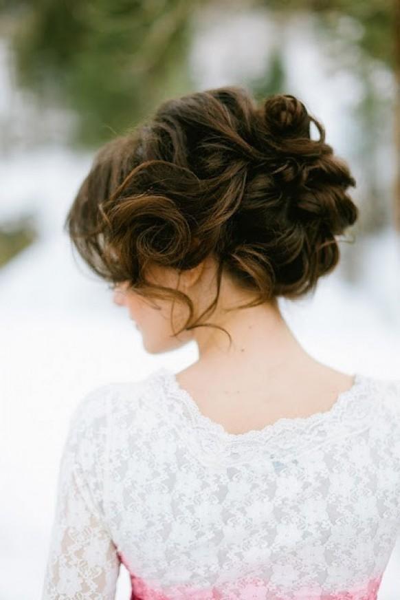 Updo Hair Model Sleek Wavy Updo Wedding Hairstyle 790393 Weddbook