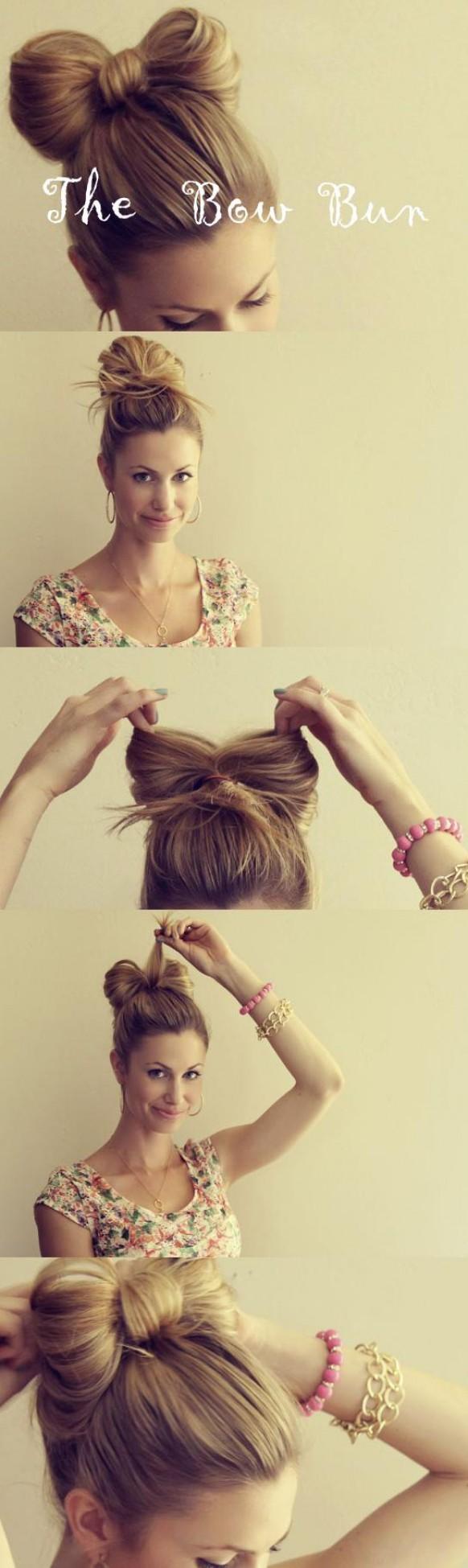 DIY Hair Bow Bun Tutorial ♥ Wedding Hair 803705 Weddbook